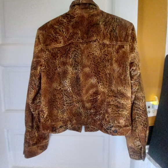 New JONES NEW YORK VELOUR JEAN JACKET size 10 - Picture 4 of 5